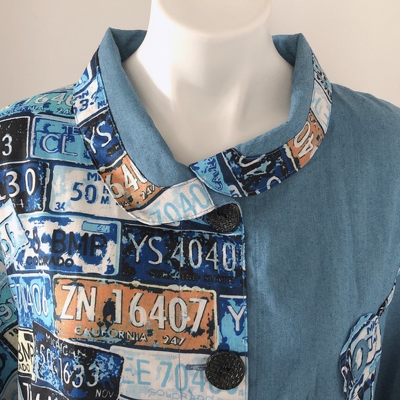 Neo Noble Cocoon Shirt License Plate Color Block Size L - Picture 10 of 13